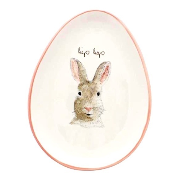 Rae Dunn Hip Hop Egg Shaped Easter Plates - Picture 1 of 8